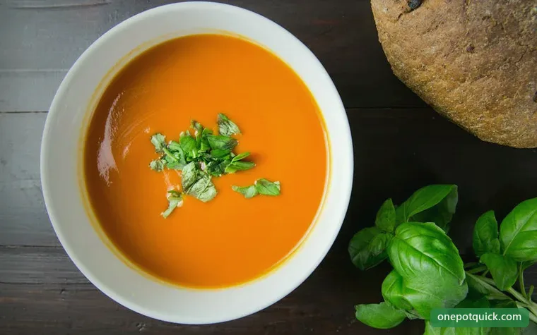 One-Pot Tomato Basil Soup — Italian recipe, 25 min